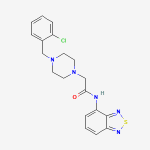molecular formula C19H20ClN5OS B4716812 N-2,1,3-benzothiadiazol-4-yl-2-[4-(2-chlorobenzyl)-1-piperazinyl]acetamide 