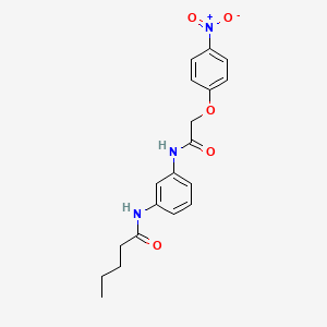 N-(3-{[2-(4-nitrophenoxy)acetyl]amino}phenyl)pentanamide