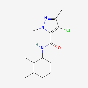 molecular formula C14H22ClN3O B4716818 4-chloro-N-(2,3-dimethylcyclohexyl)-1,3-dimethyl-1H-pyrazole-5-carboxamide 