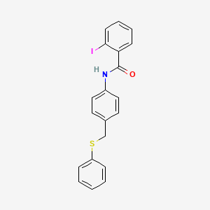 molecular formula C20H16INOS B4716837 2-iodo-N-{4-[(phenylthio)methyl]phenyl}benzamide 