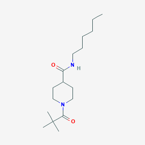 1-(2,2-dimethylpropanoyl)-N-hexyl-4-piperidinecarboxamide