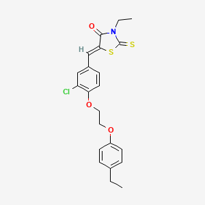 5-{3-chloro-4-[2-(4-ethylphenoxy)ethoxy]benzylidene}-3-ethyl-2-thioxo-1,3-thiazolidin-4-one