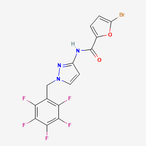 molecular formula C15H7BrF5N3O2 B4716920 5-bromo-N-[1-(pentafluorobenzyl)-1H-pyrazol-3-yl]-2-furamide 