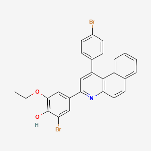 molecular formula C27H19Br2NO2 B4716943 2-bromo-4-[1-(4-bromophenyl)benzo[f]quinolin-3-yl]-6-ethoxyphenol 