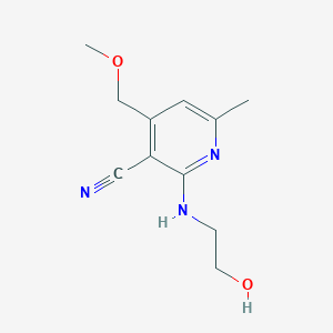 2-[(2-hydroxyethyl)amino]-4-(methoxymethyl)-6-methylnicotinonitrile