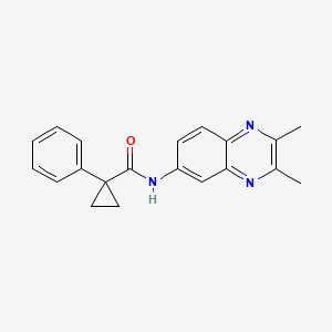 molecular formula C20H19N3O B4716996 N-(2,3-dimethyl-6-quinoxalinyl)-1-phenylcyclopropanecarboxamide 
