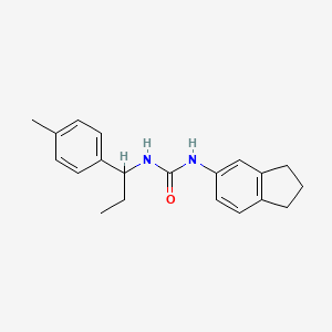 molecular formula C20H24N2O B4717010 N-(2,3-dihydro-1H-inden-5-yl)-N'-[1-(4-methylphenyl)propyl]urea 