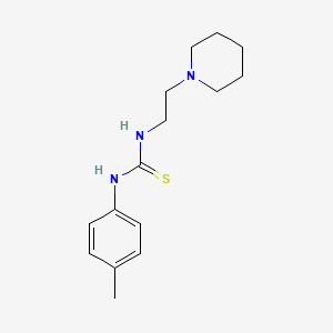 molecular formula C15H23N3S B4717021 N-(4-methylphenyl)-N'-[2-(1-piperidinyl)ethyl]thiourea 