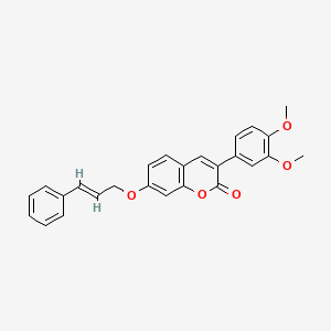 3-(3,4-dimethoxyphenyl)-7-[(3-phenyl-2-propen-1-yl)oxy]-2H-chromen-2-one