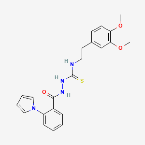 molecular formula C22H24N4O3S B4717032 N-[2-(3,4-dimethoxyphenyl)ethyl]-2-[2-(1H-pyrrol-1-yl)benzoyl]hydrazinecarbothioamide 