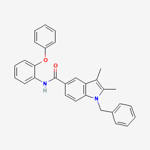 1-benzyl-2,3-dimethyl-N-(2-phenoxyphenyl)-1H-indole-5-carboxamide