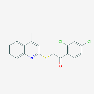 molecular formula C18H13Cl2NOS B4717063 1-(2,4-dichlorophenyl)-2-[(4-methyl-2-quinolinyl)thio]ethanone 