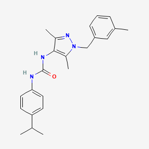 molecular formula C23H28N4O B4717067 N-[3,5-dimethyl-1-(3-methylbenzyl)-1H-pyrazol-4-yl]-N'-(4-isopropylphenyl)urea 