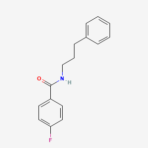 molecular formula C16H16FNO B4717074 4-fluoro-N-(3-phenylpropyl)benzamide 