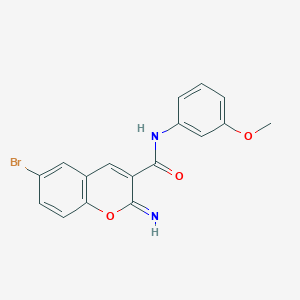 molecular formula C17H13BrN2O3 B4717081 6-bromo-2-imino-N-(3-methoxyphenyl)-2H-chromene-3-carboxamide 