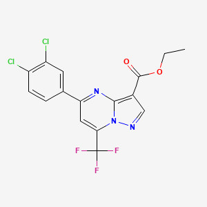 ethyl 5-(3,4-dichlorophenyl)-7-(trifluoromethyl)pyrazolo[1,5-a]pyrimidine-3-carboxylate