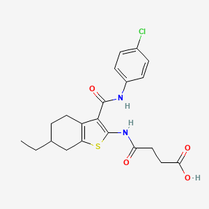 4-[(3-{[(4-chlorophenyl)amino]carbonyl}-6-ethyl-4,5,6,7-tetrahydro-1-benzothien-2-yl)amino]-4-oxobutanoic acid