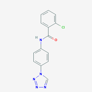 molecular formula C14H10ClN5O B471712 2-chloro-N-[4-(tetrazol-1-yl)phenyl]benzamide CAS No. 445421-80-7