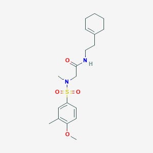 molecular formula C19H28N2O4S B4717125 N~1~-[2-(1-cyclohexen-1-yl)ethyl]-N~2~-[(4-methoxy-3-methylphenyl)sulfonyl]-N~2~-methylglycinamide 