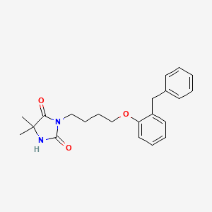 molecular formula C22H26N2O3 B4717130 3-[4-(2-benzylphenoxy)butyl]-5,5-dimethyl-2,4-imidazolidinedione 