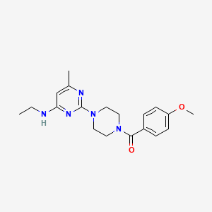 molecular formula C19H25N5O2 B4717135 N-ethyl-2-[4-(4-methoxybenzoyl)-1-piperazinyl]-6-methyl-4-pyrimidinamine 