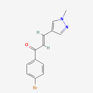 molecular formula C13H11BrN2O B4717144 1-(4-bromophenyl)-3-(1-methyl-1H-pyrazol-4-yl)-2-propen-1-one 