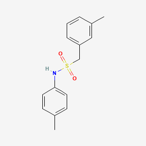 molecular formula C15H17NO2S B4717206 1-(3-methylphenyl)-N-(4-methylphenyl)methanesulfonamide 