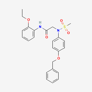 molecular formula C24H26N2O5S B4717227 N~2~-[4-(benzyloxy)phenyl]-N~1~-(2-ethoxyphenyl)-N~2~-(methylsulfonyl)glycinamide 
