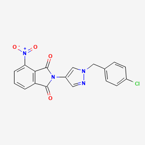 molecular formula C18H11ClN4O4 B4717247 2-[1-(4-chlorobenzyl)-1H-pyrazol-4-yl]-4-nitro-1H-isoindole-1,3(2H)-dione 