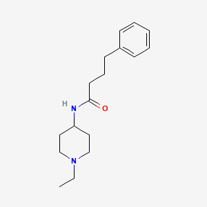 molecular formula C17H26N2O B4717262 N-(1-ethyl-4-piperidinyl)-4-phenylbutanamide 