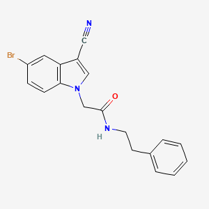 2-(5-bromo-3-cyano-1H-indol-1-yl)-N-(2-phenylethyl)acetamide