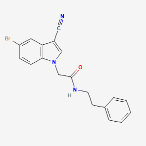 molecular formula C19H16BrN3O B4717272 2-(5-bromo-3-cyano-1H-indol-1-yl)-N-(2-phenylethyl)acetamide 