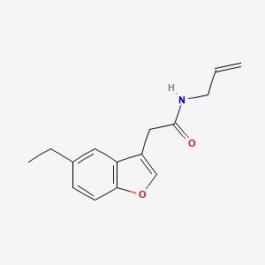 molecular formula C15H17NO2 B4717279 N-allyl-2-(5-ethyl-1-benzofuran-3-yl)acetamide 