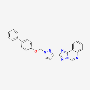 molecular formula C25H18N6O B4717281 2-{1-[(4-biphenylyloxy)methyl]-1H-pyrazol-3-yl}[1,2,4]triazolo[1,5-c]quinazoline 