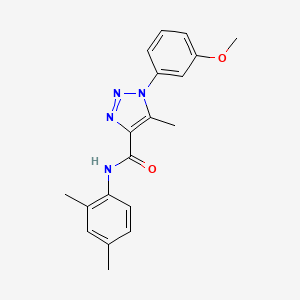 molecular formula C19H20N4O2 B4717289 N-(2,4-dimethylphenyl)-1-(3-methoxyphenyl)-5-methyl-1H-1,2,3-triazole-4-carboxamide 