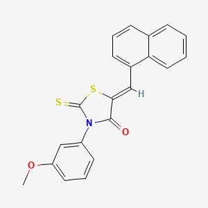 molecular formula C21H15NO2S2 B4717320 3-(3-methoxyphenyl)-5-(1-naphthylmethylene)-2-thioxo-1,3-thiazolidin-4-one 