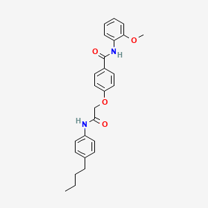 molecular formula C26H28N2O4 B4717402 4-{2-[(4-butylphenyl)amino]-2-oxoethoxy}-N-(2-methoxyphenyl)benzamide 