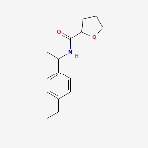 molecular formula C16H23NO2 B4717421 N-[1-(4-propylphenyl)ethyl]tetrahydro-2-furancarboxamide 