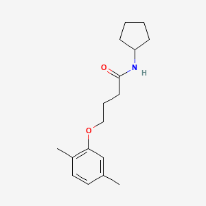 molecular formula C17H25NO2 B4717431 N-cyclopentyl-4-(2,5-dimethylphenoxy)butanamide 