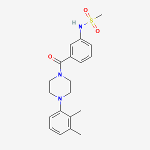 molecular formula C20H25N3O3S B4717446 N-(3-{[4-(2,3-dimethylphenyl)-1-piperazinyl]carbonyl}phenyl)methanesulfonamide 