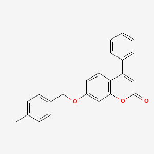 molecular formula C23H18O3 B4717449 7-[(4-methylbenzyl)oxy]-4-phenyl-2H-chromen-2-one 