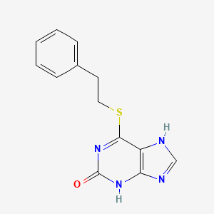 molecular formula C13H12N4OS B4717460 6-[(2-phenylethyl)thio]-3,7-dihydro-2H-purin-2-one 