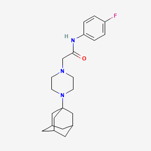 molecular formula C22H30FN3O B4717466 2-[4-(1-adamantyl)-1-piperazinyl]-N-(4-fluorophenyl)acetamide 