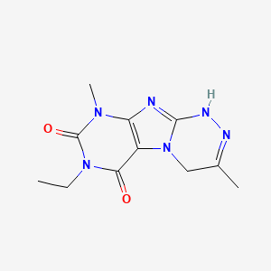 molecular formula C11H14N6O2 B4717520 7-ethyl-3,9-dimethyl-1,4-dihydro[1,2,4]triazino[3,4-f]purine-6,8(7H,9H)-dione 