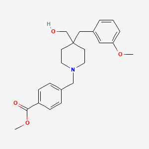 methyl 4-{[4-(hydroxymethyl)-4-(3-methoxybenzyl)-1-piperidinyl]methyl}benzoate
