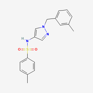 molecular formula C18H19N3O2S B4717540 4-methyl-N-[1-(3-methylbenzyl)-1H-pyrazol-4-yl]benzenesulfonamide 