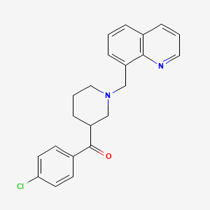 molecular formula C22H21ClN2O B4717556 (4-chlorophenyl)[1-(8-quinolinylmethyl)-3-piperidinyl]methanone 