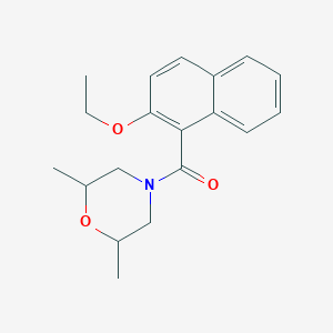 molecular formula C19H23NO3 B4717562 4-(2-ethoxy-1-naphthoyl)-2,6-dimethylmorpholine 