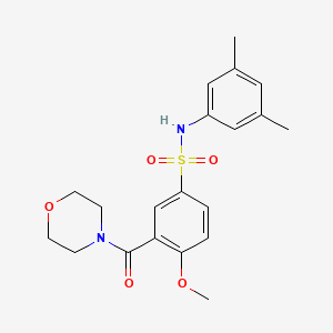 molecular formula C20H24N2O5S B4717596 N-(3,5-dimethylphenyl)-4-methoxy-3-(4-morpholinylcarbonyl)benzenesulfonamide 
