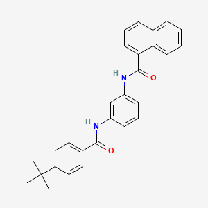 molecular formula C28H26N2O2 B4717606 N-{3-[(4-tert-butylbenzoyl)amino]phenyl}-1-naphthamide 